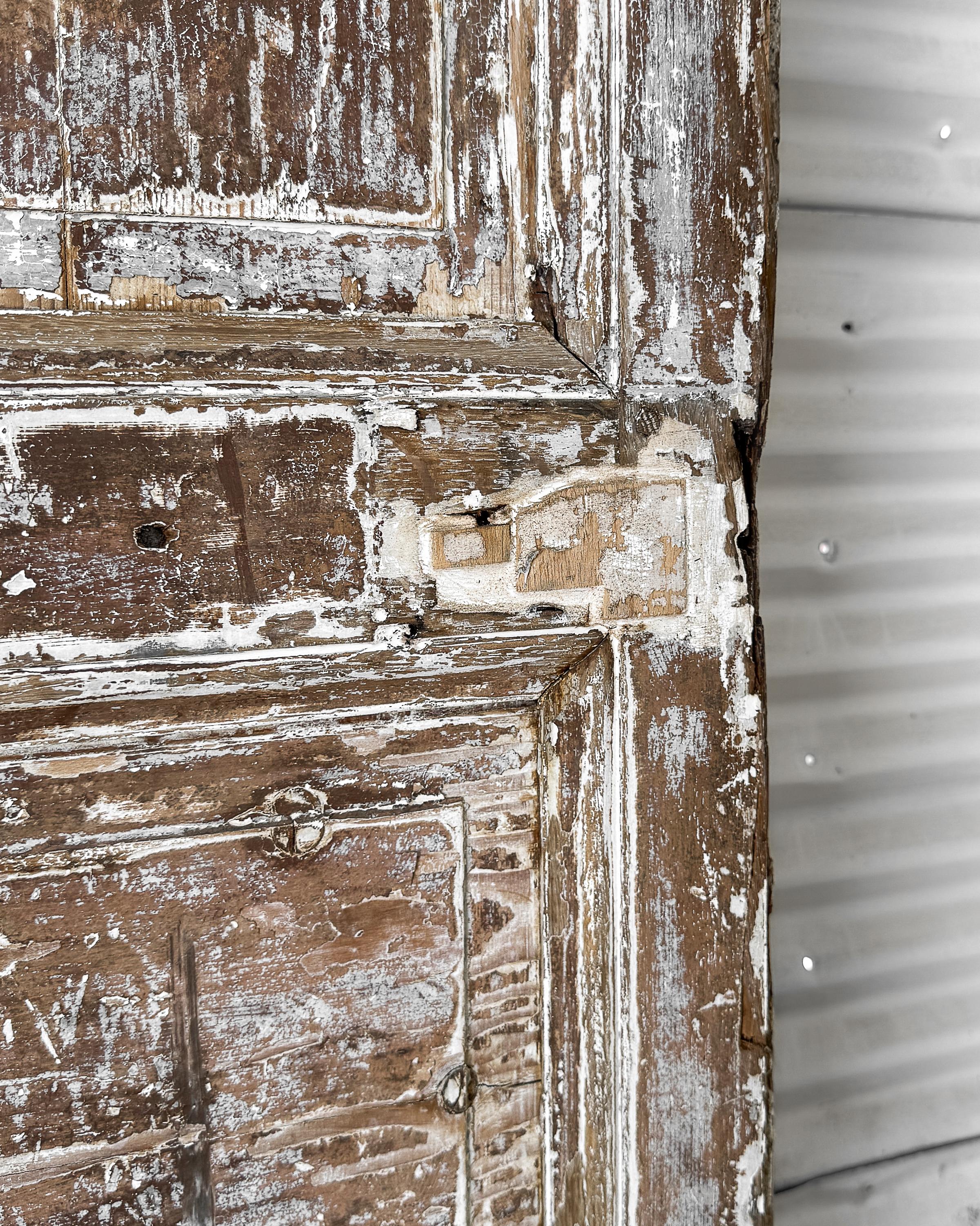 Reclaimed 19th Century French Interior Door with Diamond Cutout For Sale 15