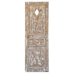 Reclaimed 19th Century French Interior Door with Diamond Cutout