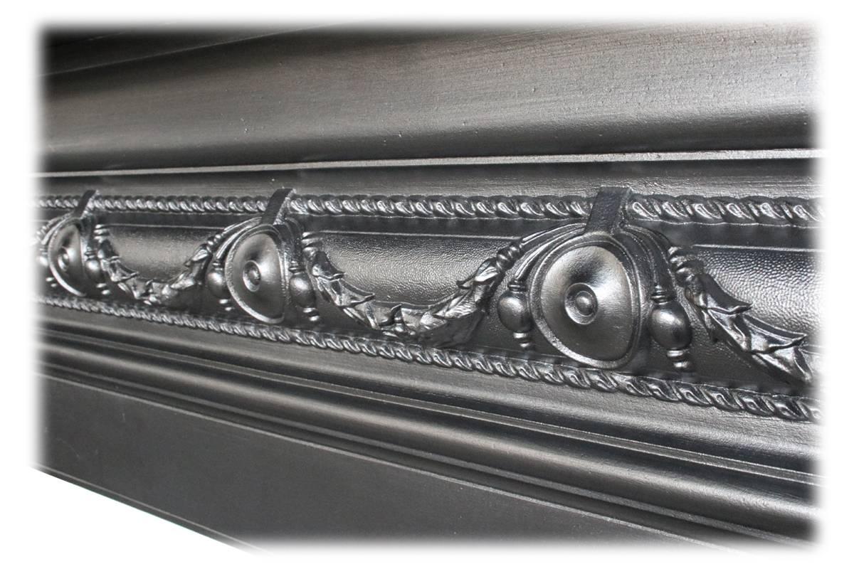 Reclaimed 19th Century Late Victorian Cast Iron Fireplace Surround 1