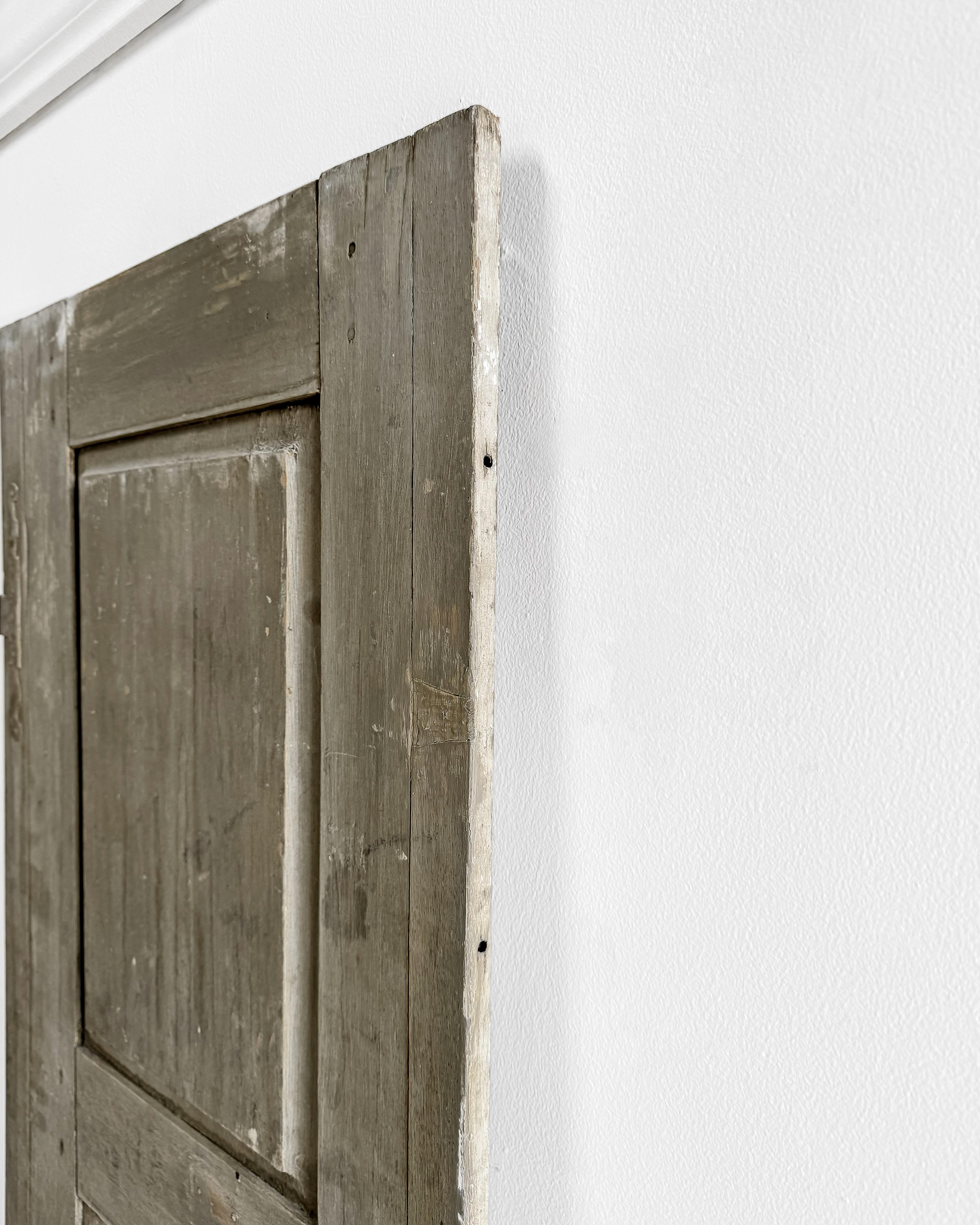Reclaimed 19th Century Paneled French Shutter 9