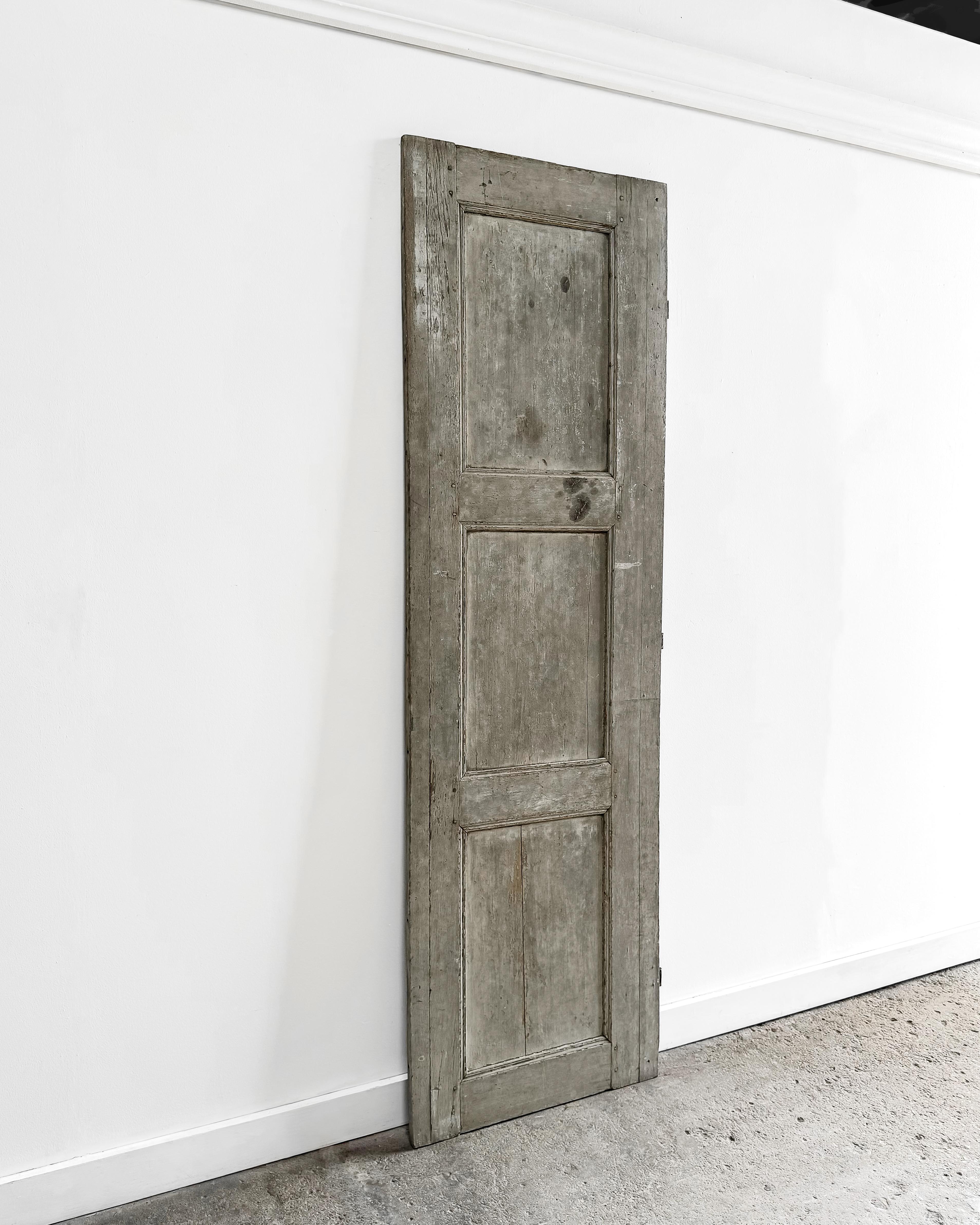 Reclaimed 19th Century Paneled French Shutter In Good Condition In Mckinney, TX
