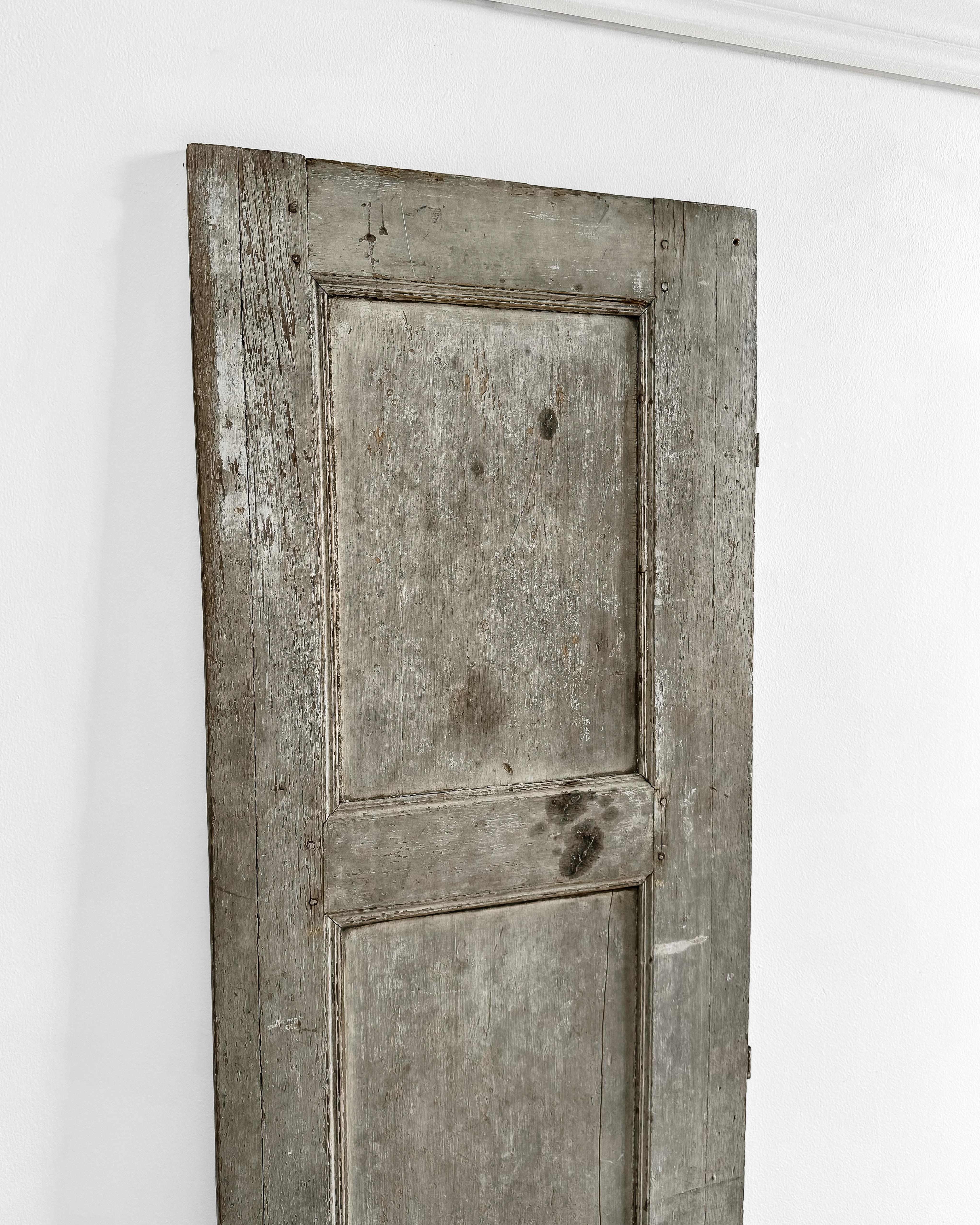 Wood Reclaimed 19th Century Paneled French Shutter