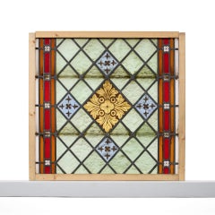 Reclaimed 19th Century Stained Glass Church Window