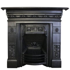 Reclaimed 19th Century Victorian Cast Iron Combination Fireplace