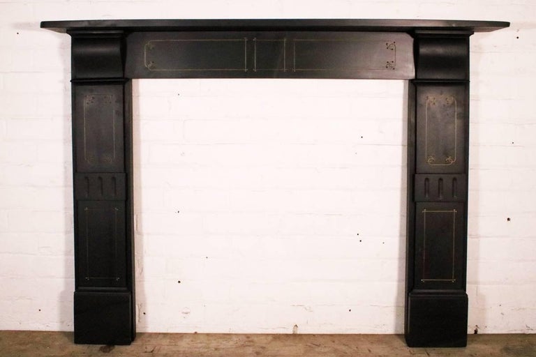 Reclaimed 19th Century Victorian Slate Fireplace Surround For Sale