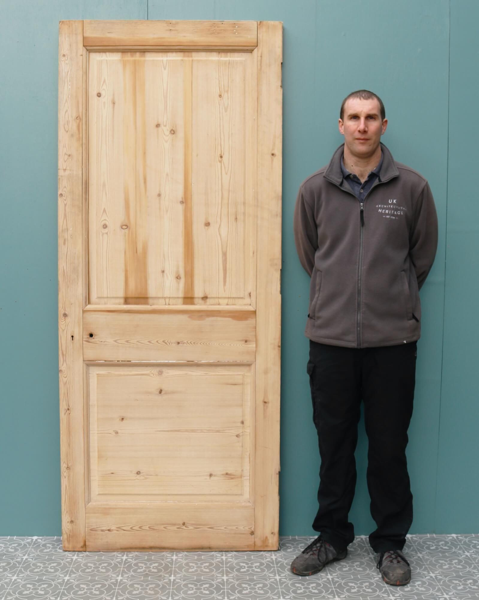 Victorian Reclaimed 2-Panel English Pine Internal Door For Sale