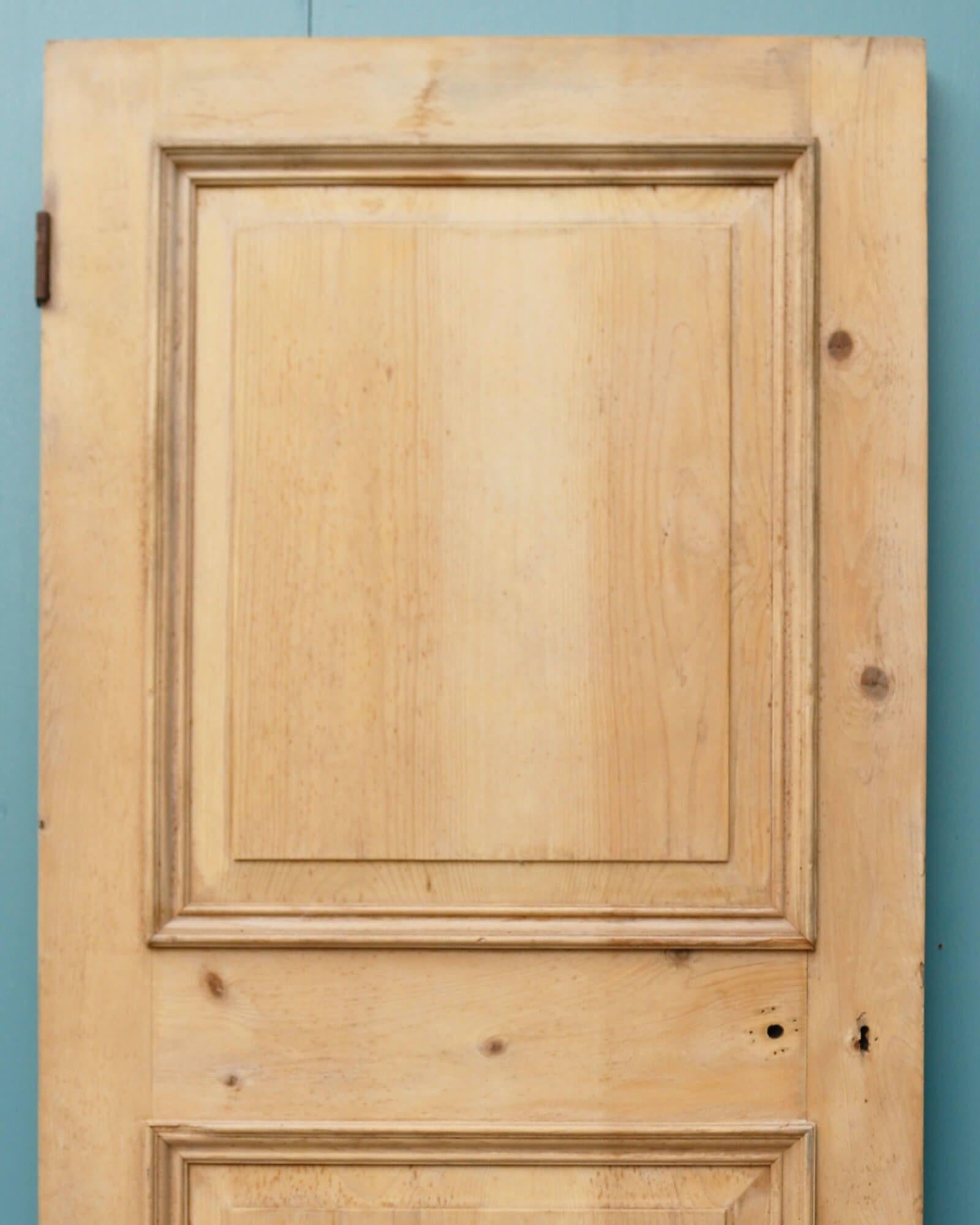 Reclaimed 2-Panel Georgian Style Pine Internal Door In Fair Condition For Sale In Wormelow, Herefordshire
