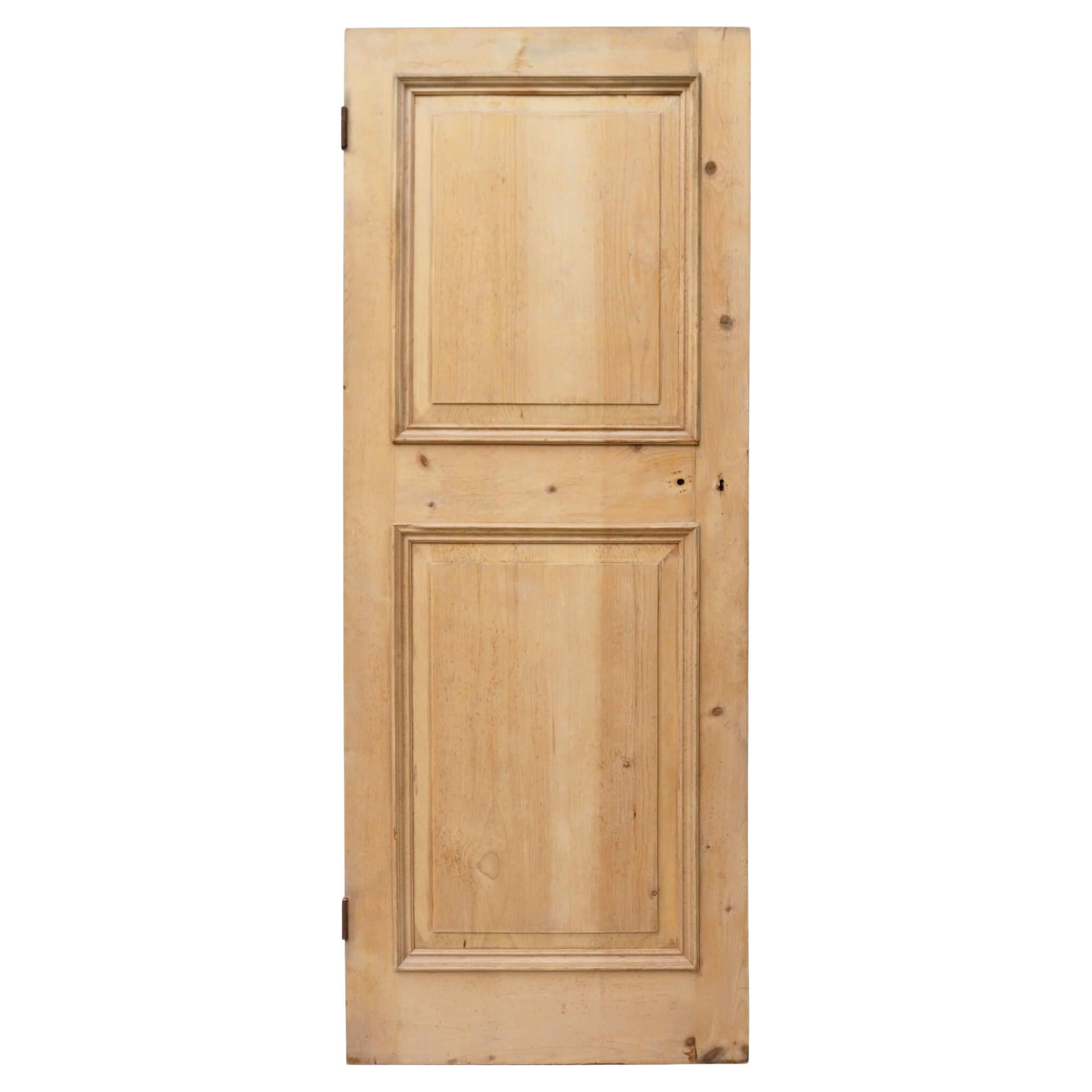 Reclaimed 2-Panel Georgian Style Pine Internal Door For Sale