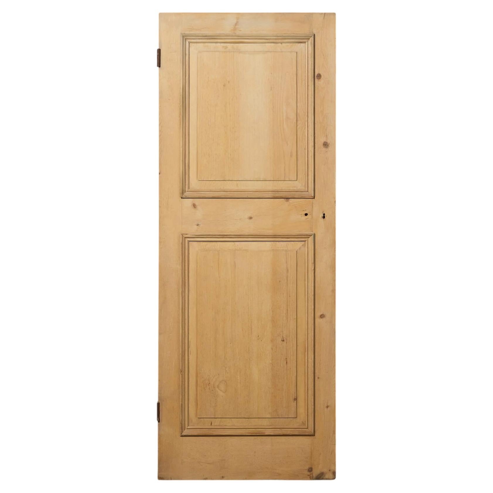 Reclaimed 2-Panel Georgian Style Pine Internal Door For Sale