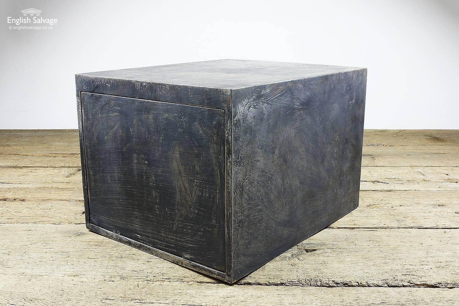Reclaimed 4-Drawer Distressed Metal Cabinet, 20th Century For Sale 2