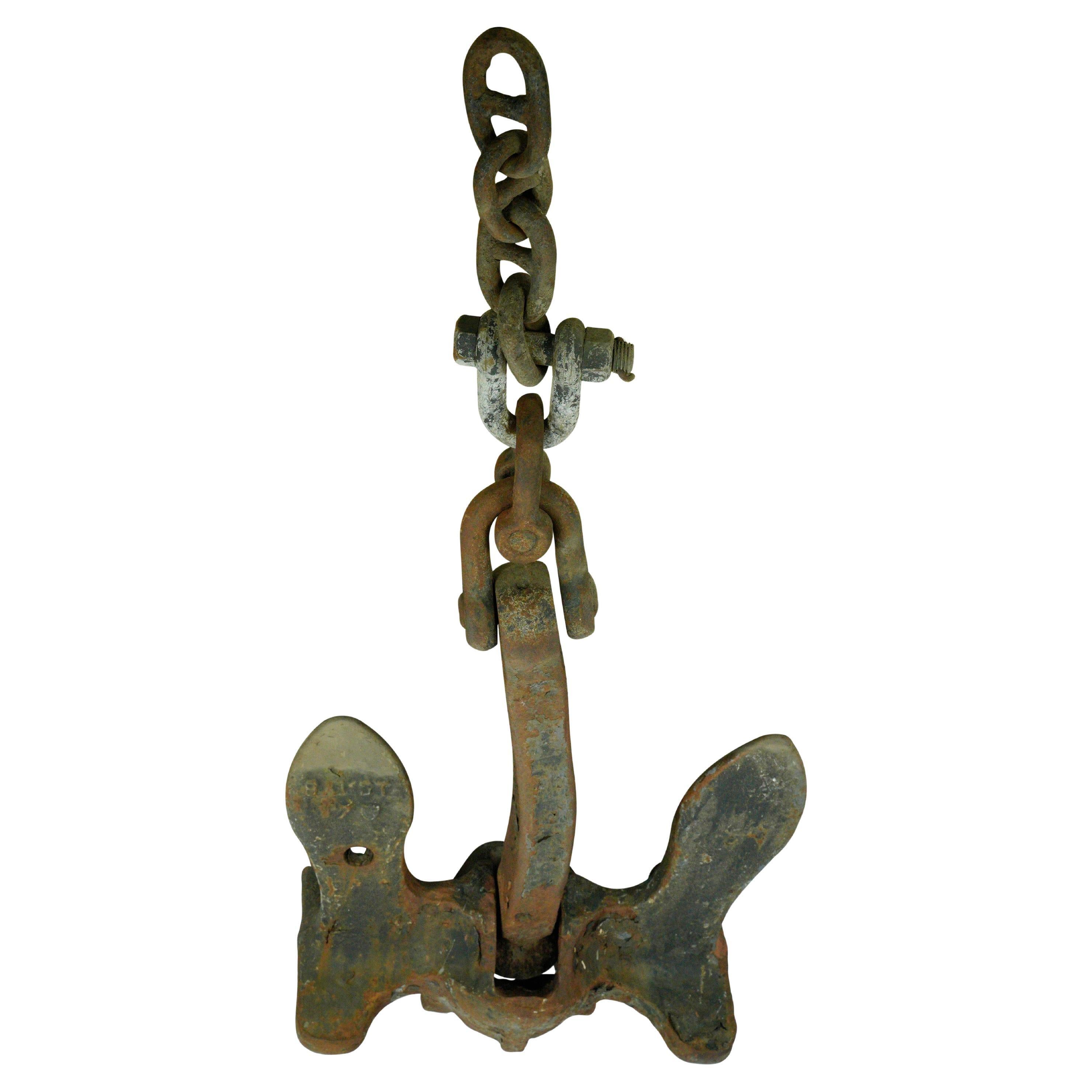 Reclaimed 55 in. Cast Iron Boat Anchor