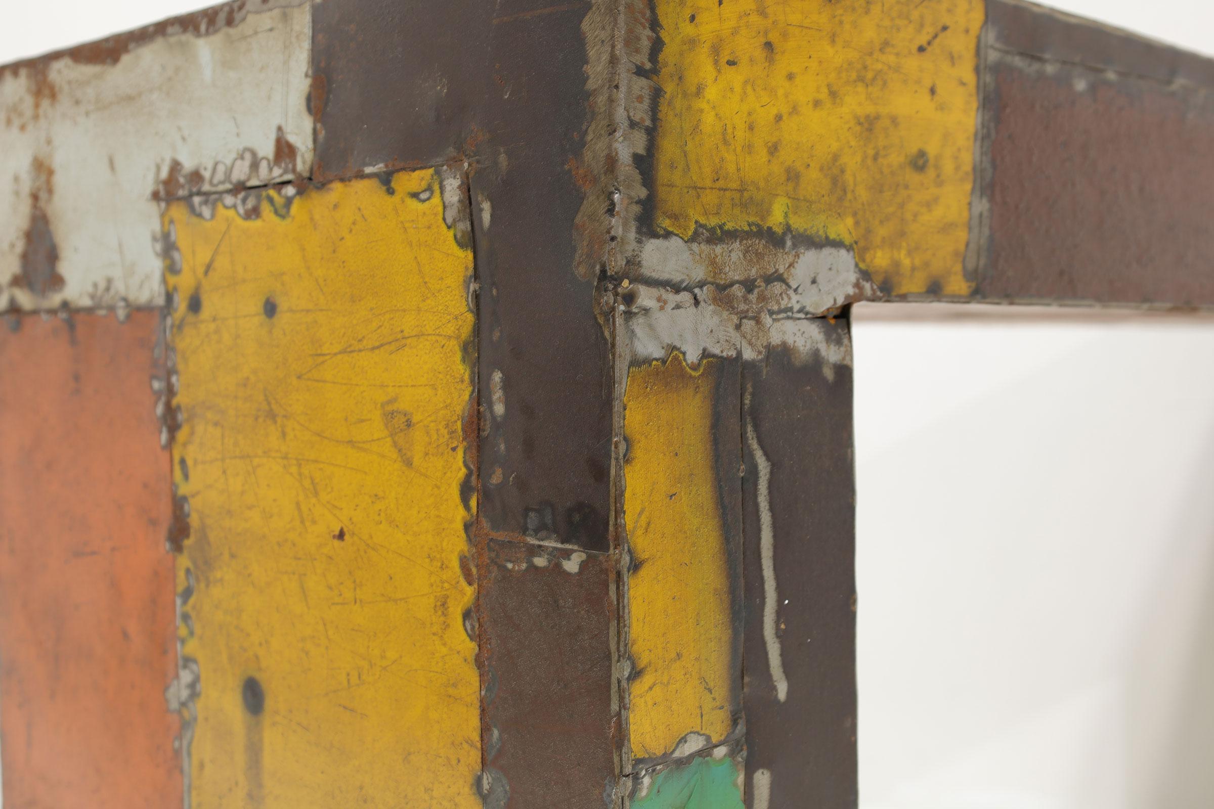 Reclaimed Aluminum Patchwork Console from the Jim Carrey Collection For Sale 2