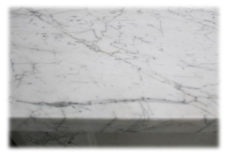 Reclaimed Antique 19th Century Carrara Marble Fireplace Surround