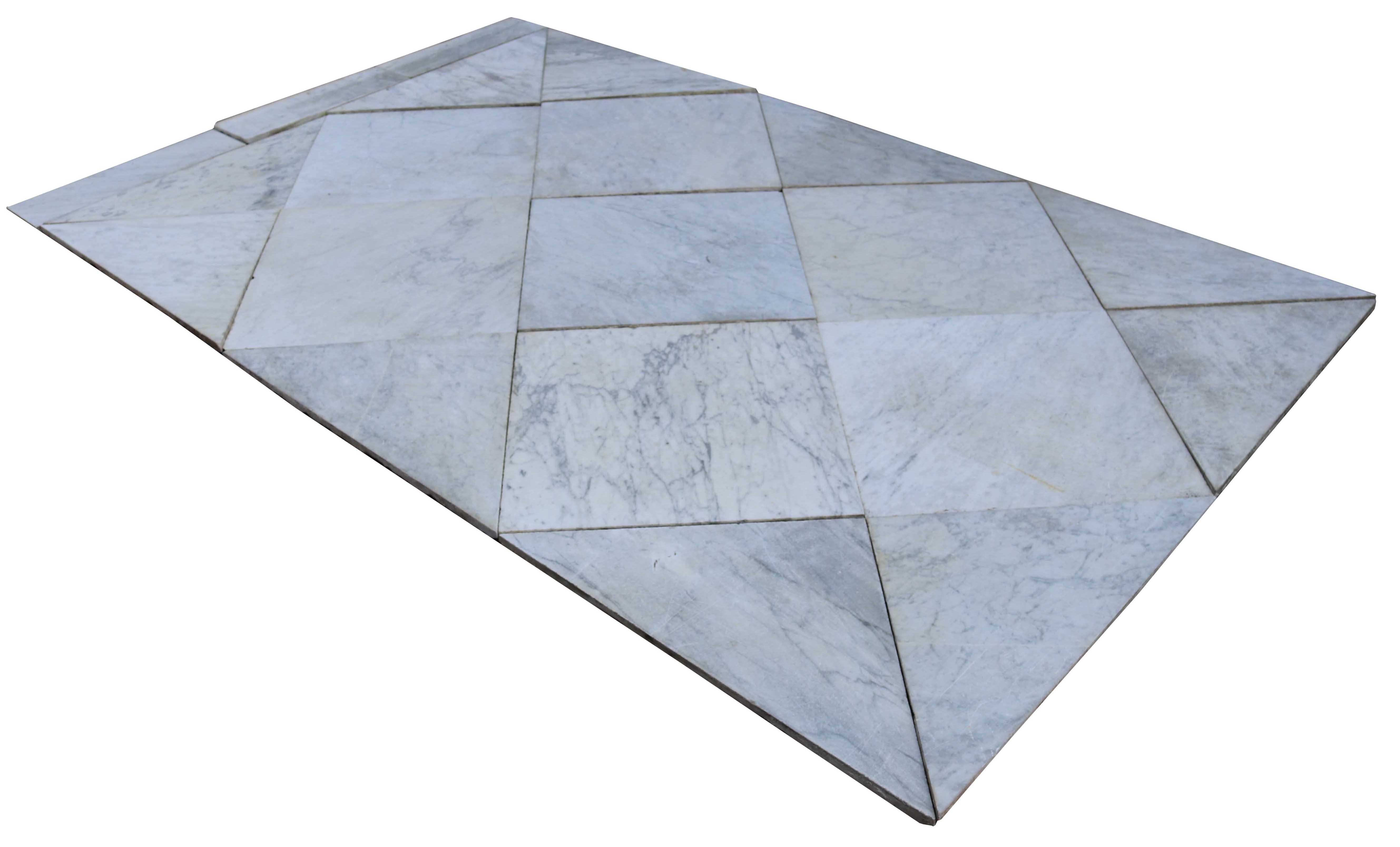 reclaimed marble floor tiles