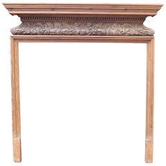 Reclaimed Antique Carved Pine Fire Surround