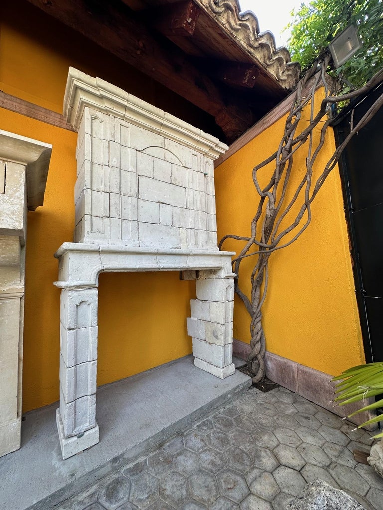Revestimiento de chimenea de piedra tallada antigua Los Angeles CA en venta  en 1stDibs España, image size:768x1024
