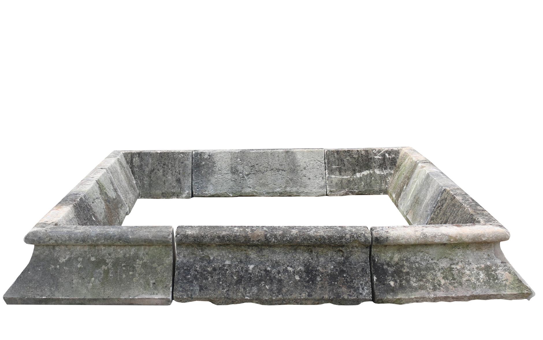 English Reclaimed Antique Cotswold Limestone Pool Surround