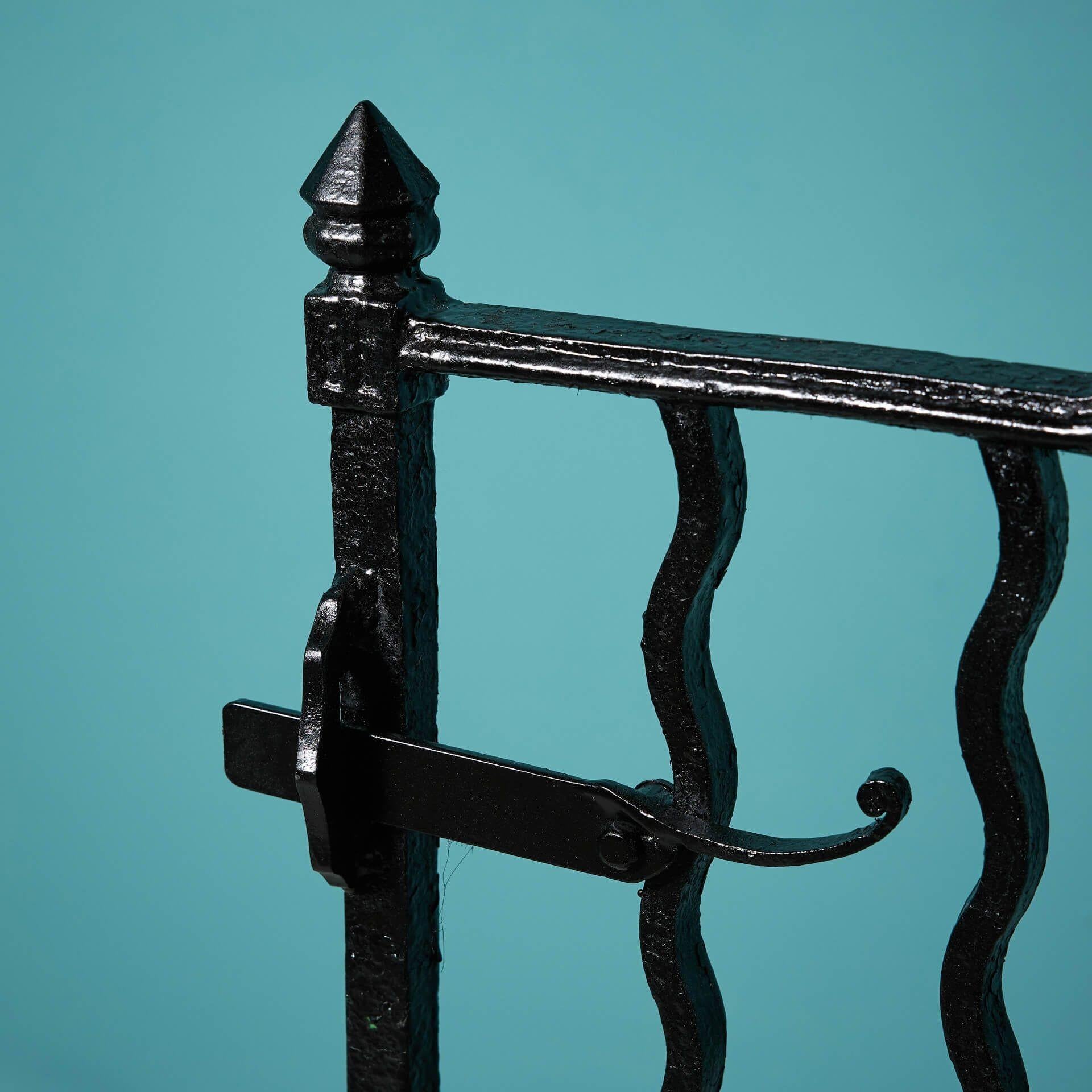 Victorian Reclaimed Antique English Cast Iron Pedestrian Gate For Sale