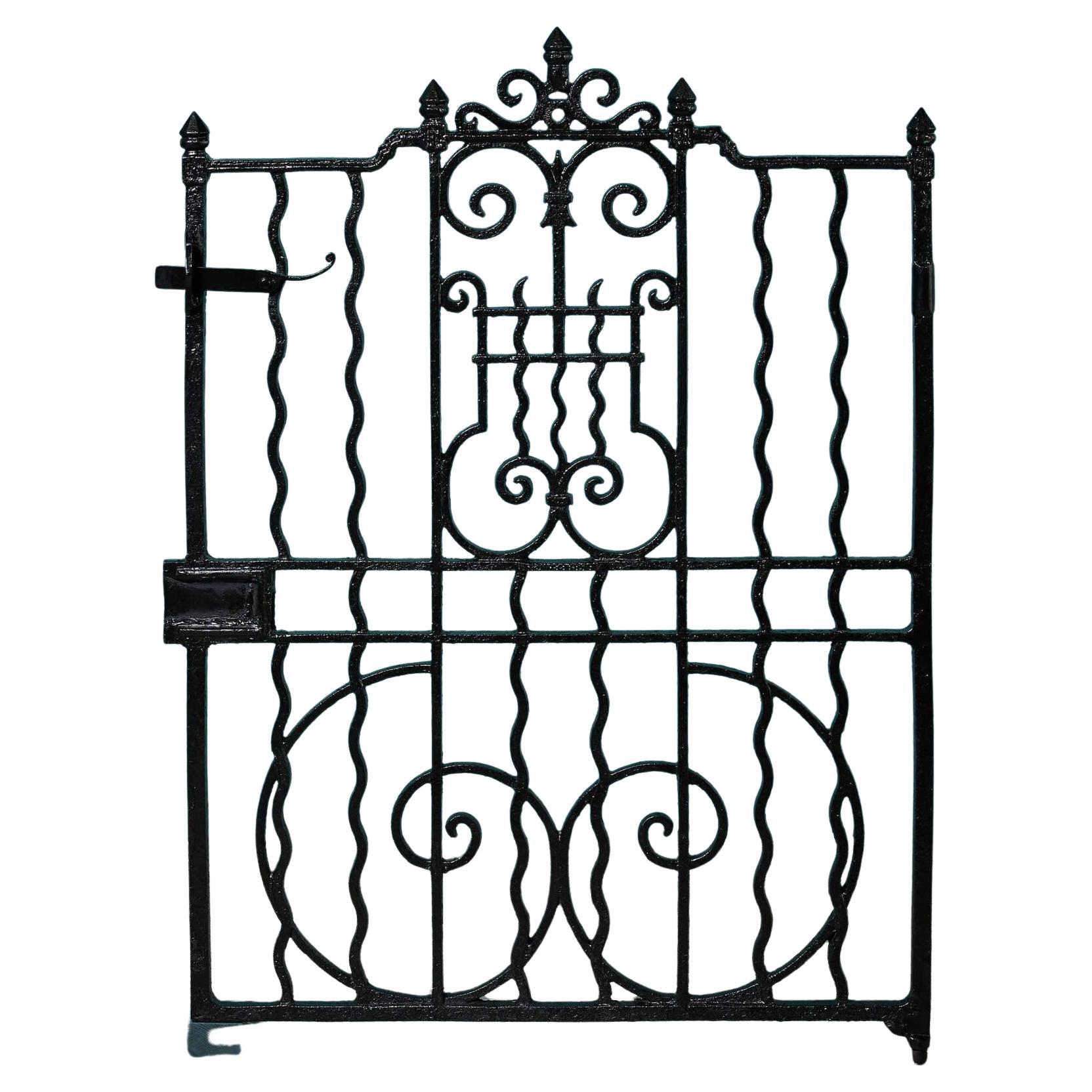 Reclaimed Antique English Cast Iron Pedestrian Gate For Sale