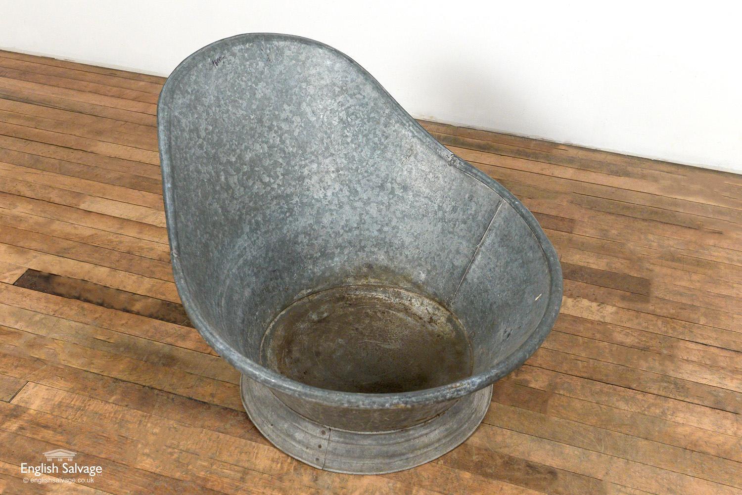 Metal Reclaimed Antique Hip Baths, 20th Century For Sale