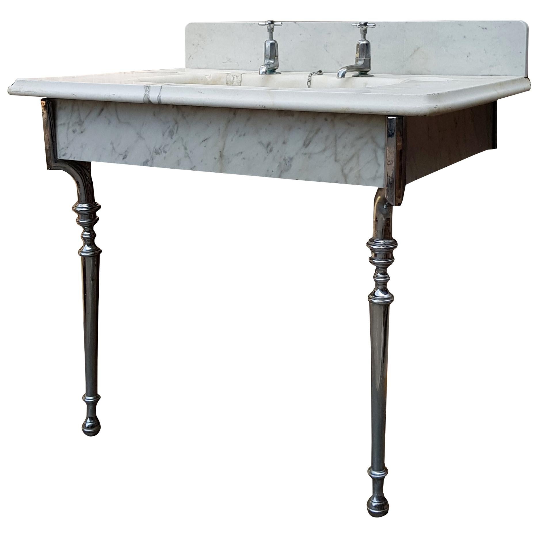 Reclaimed Antique Marble Wash Basin / Sink
