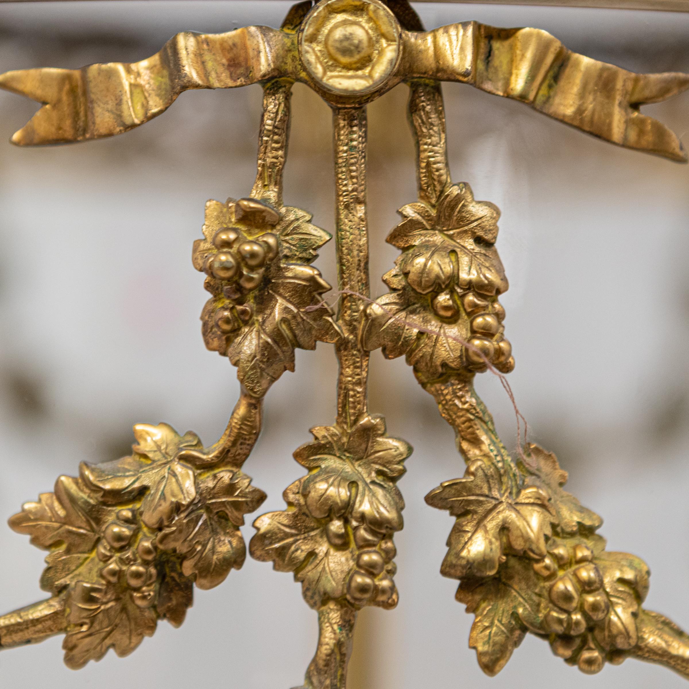 Reclaimed Antique Oversized Ornate French Brass Lantern In Good Condition For Sale In Ware, GB