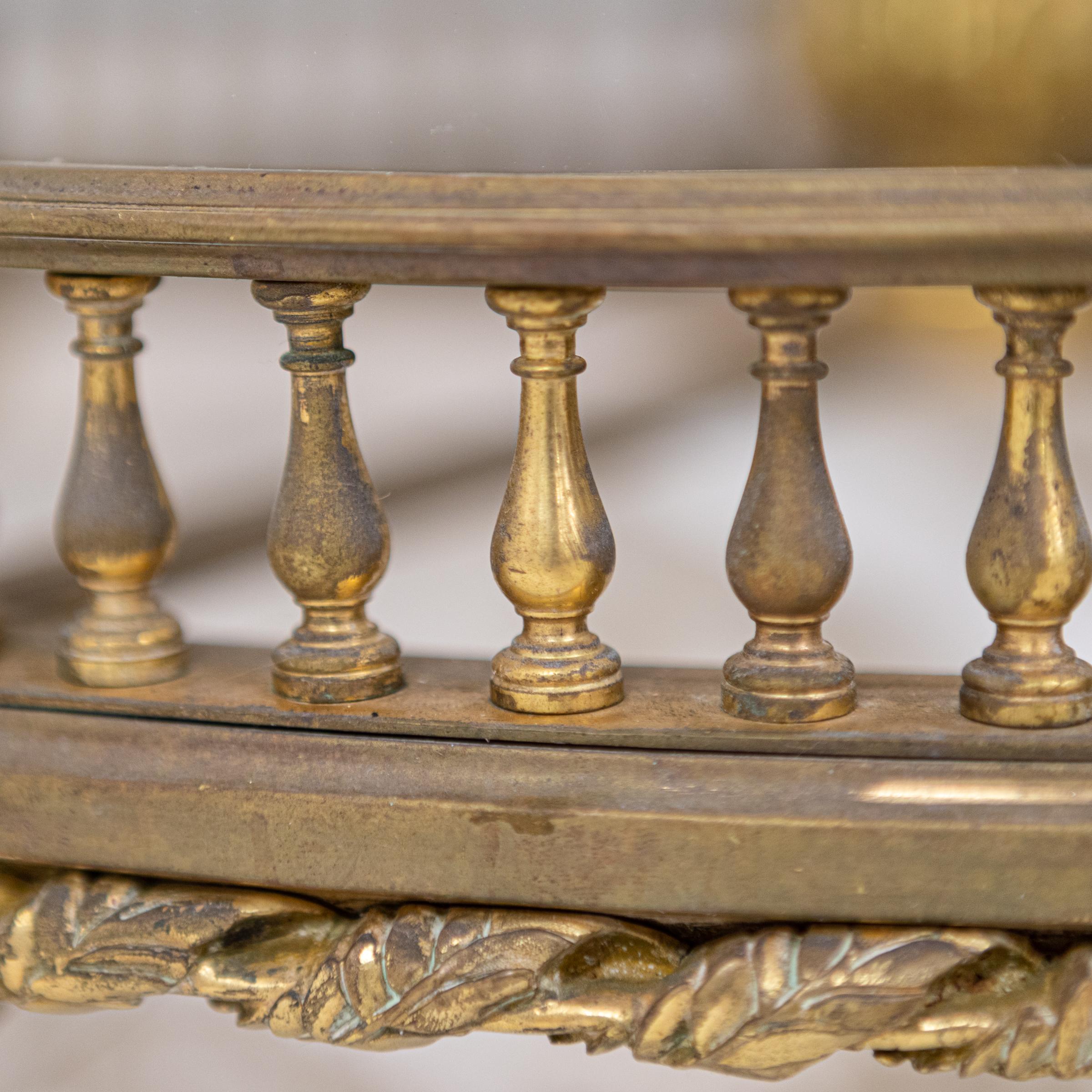 Reclaimed Antique Oversized Ornate French Brass Lantern For Sale 2