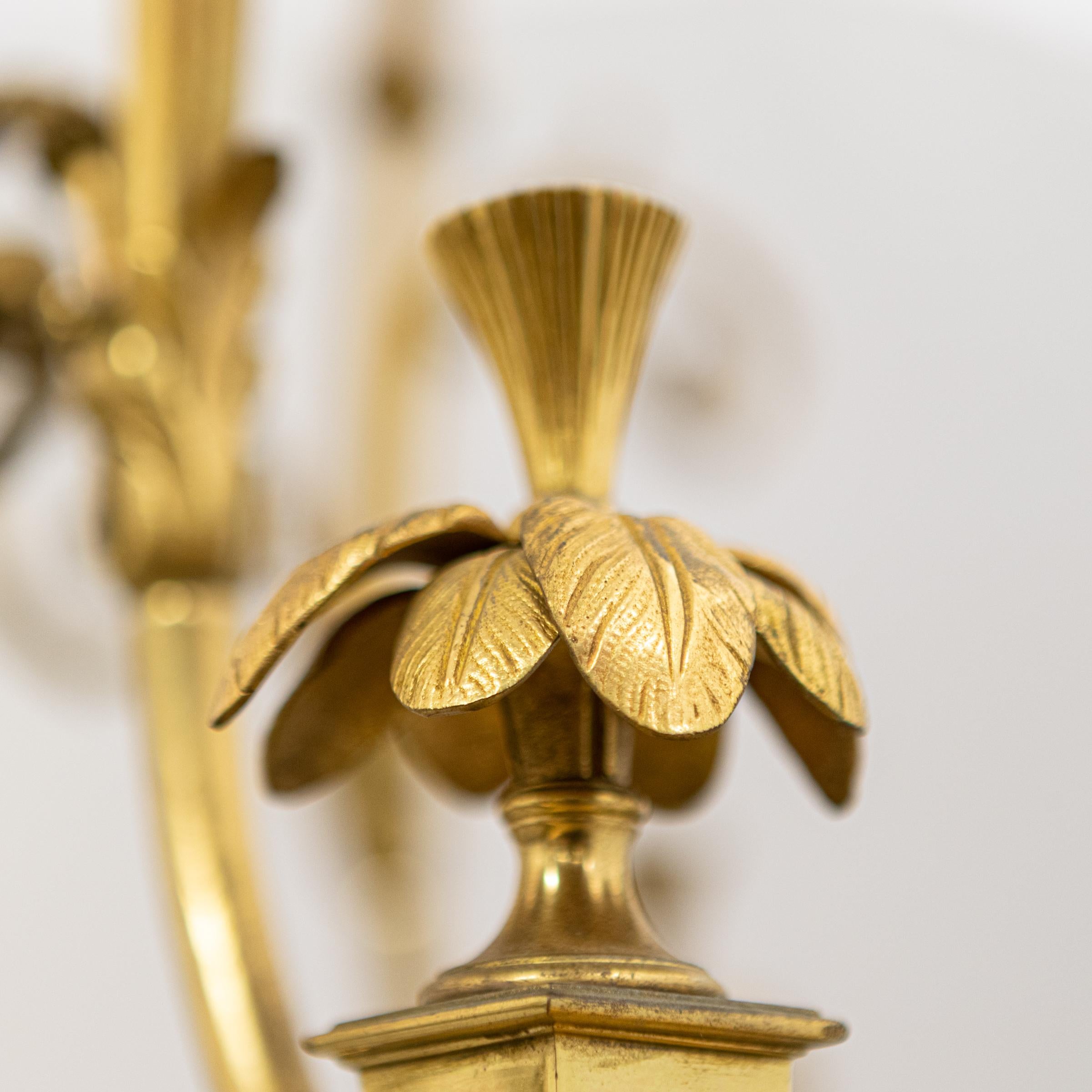 Reclaimed Antique Oversized Ornate French Brass Lantern For Sale 3