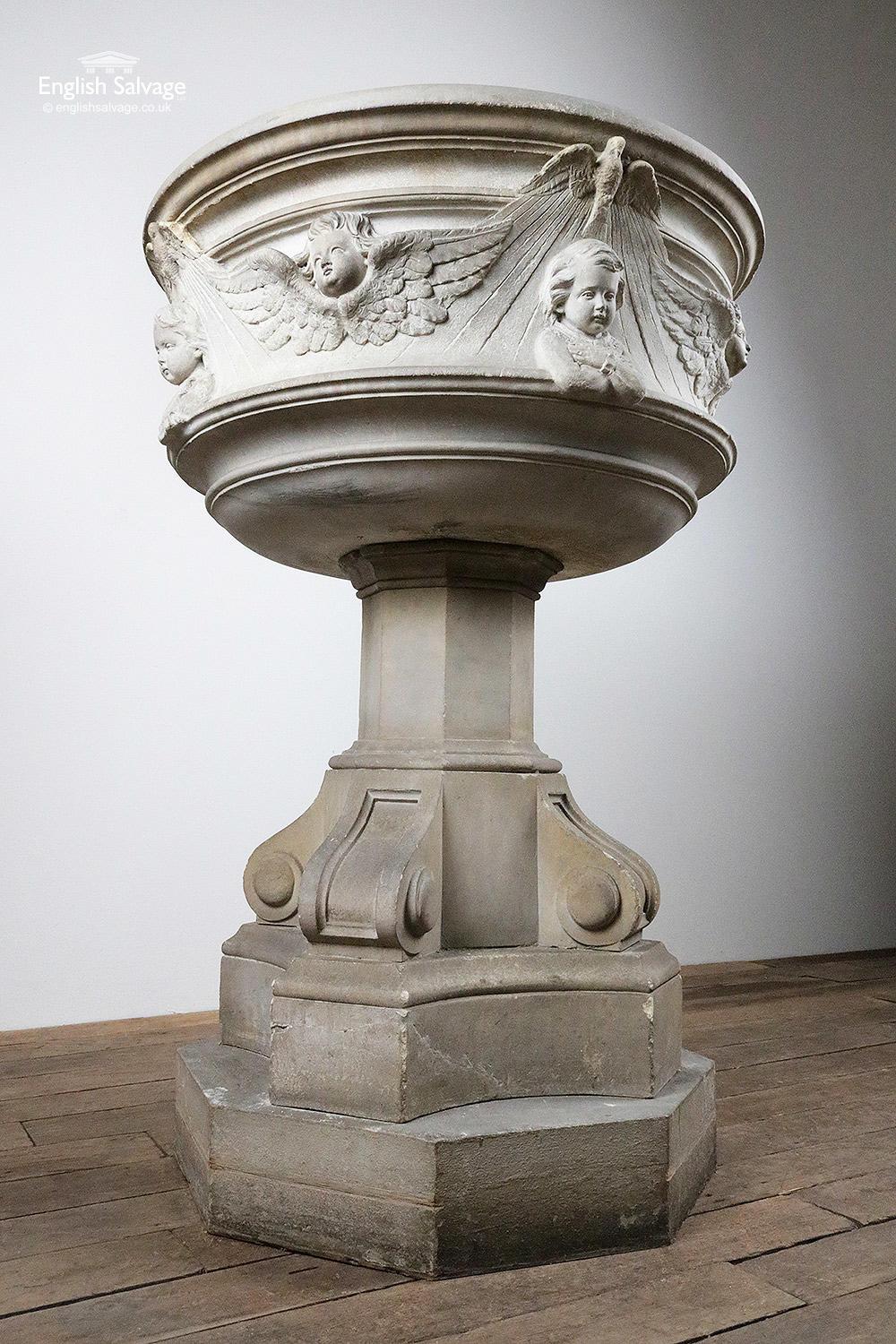 Reclaimed Antique Sandstone Church Font, 20th Century In Good Condition For Sale In London, GB