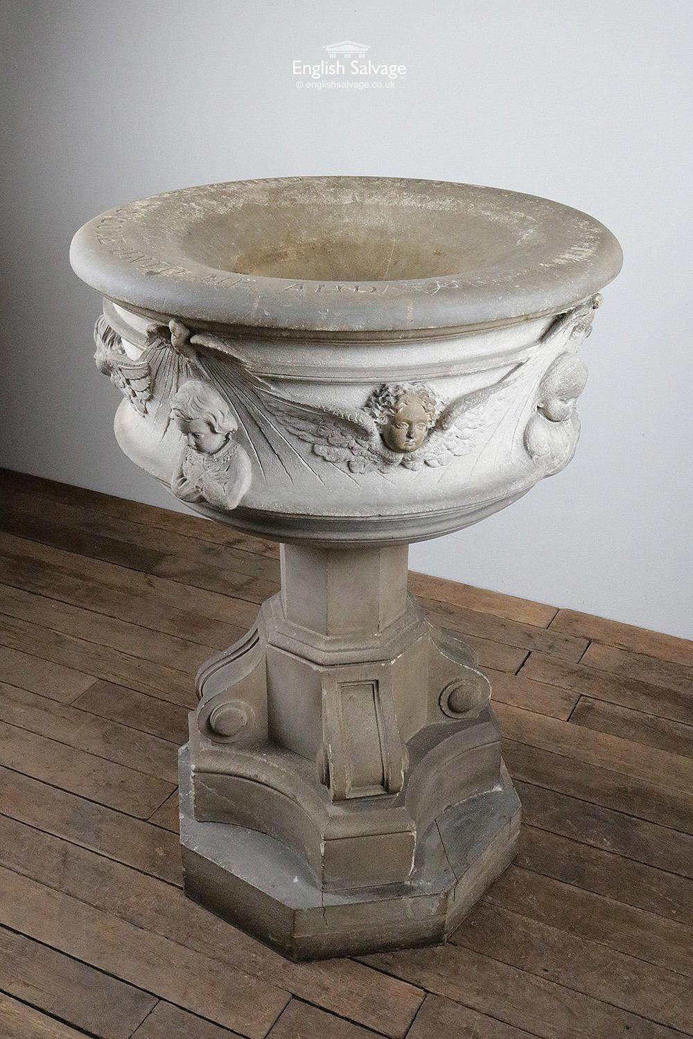 Stone Reclaimed Antique Sandstone Church Font, 20th Century For Sale