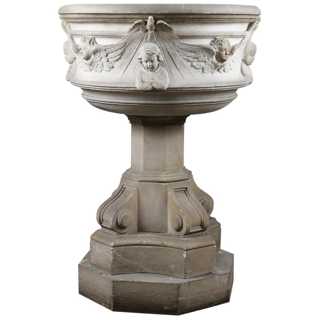 Reclaimed Antique Sandstone Church Font, 20th Century For Sale