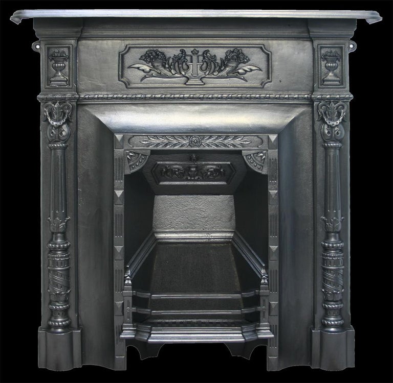 Reclaimed Antique Victorian Cast Iron Bedroom Fireplace ...