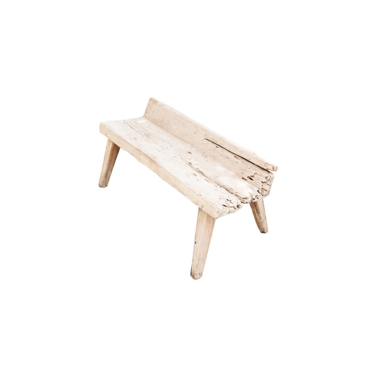 Sculpté Banc en bois ancien récupéré en vente