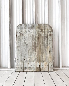 Reclaimed Arched Top French Oak Planked Barn Shutter