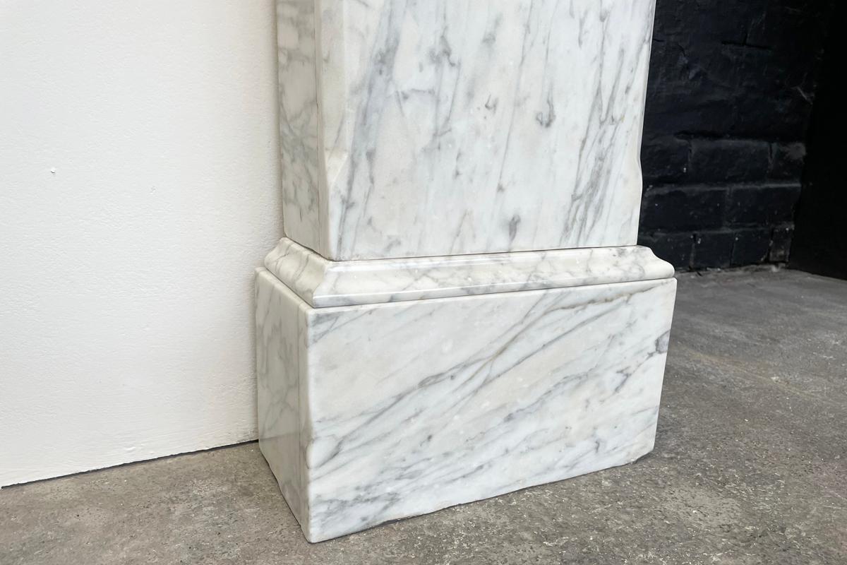 Reclaimed arched Victorian Carrara marble fireplace surround 6