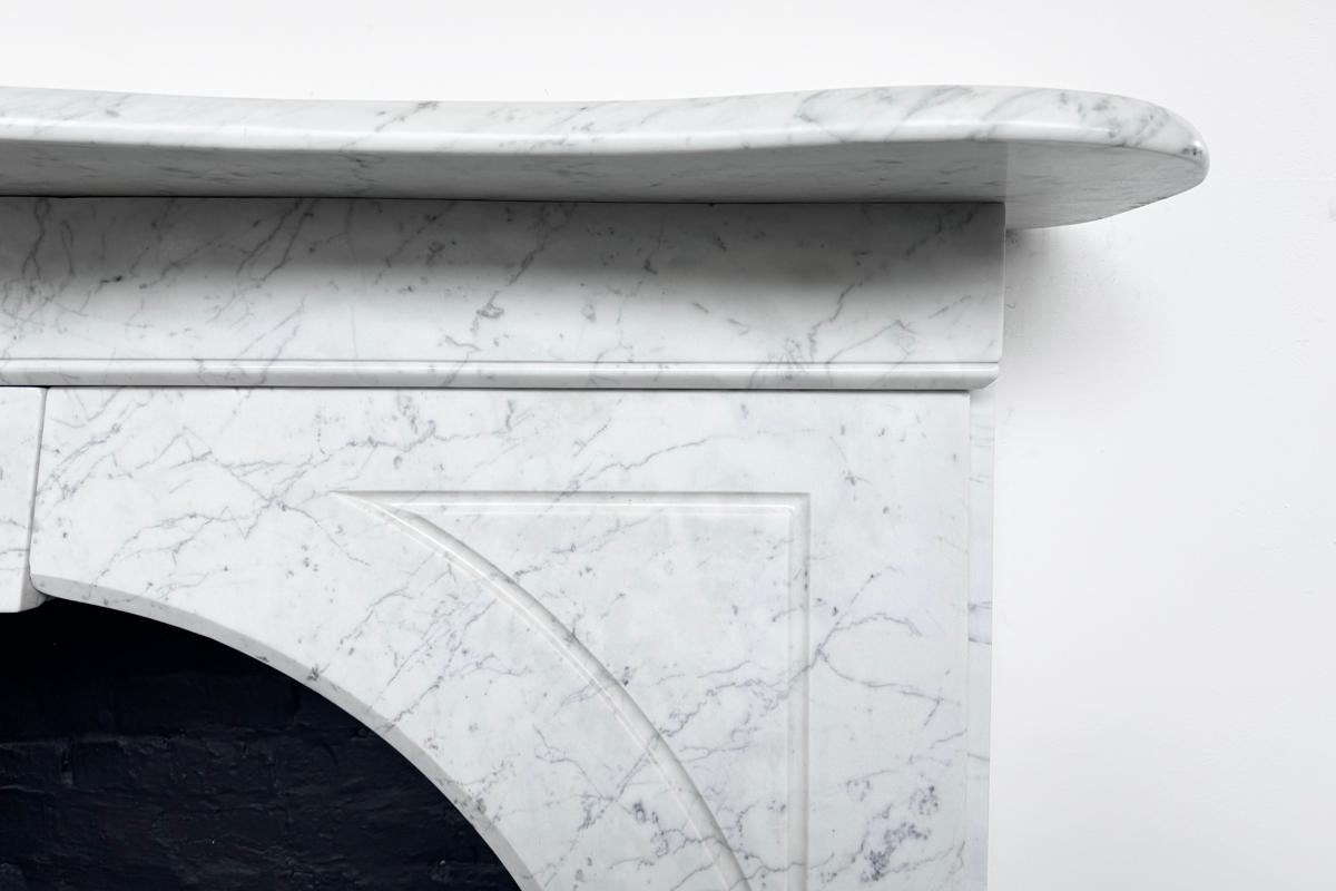 Reclaimed arched Victorian Carrara marble fireplace surround 2