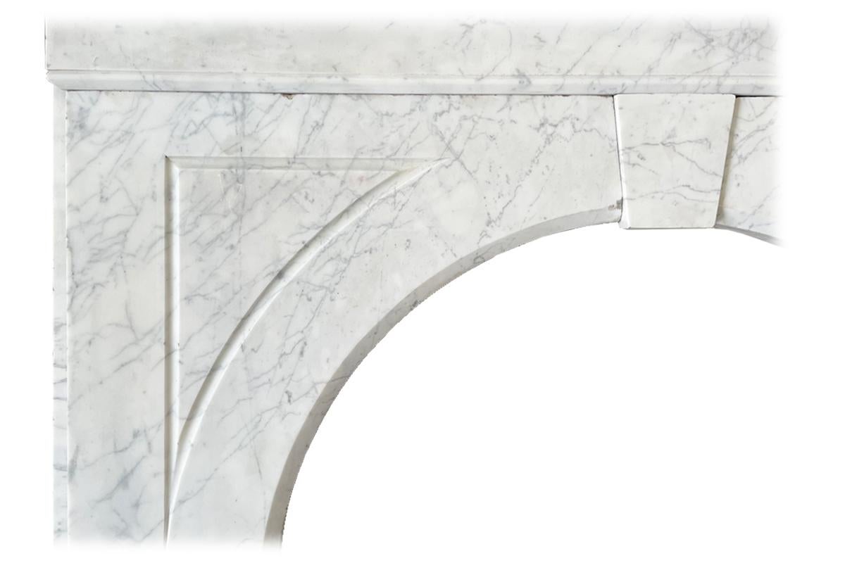 Reclaimed Arched Victorian Carrara Marble Fireplace Surround 2
