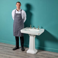 Reclaimed Art Deco Bathroom Pedestal Basin