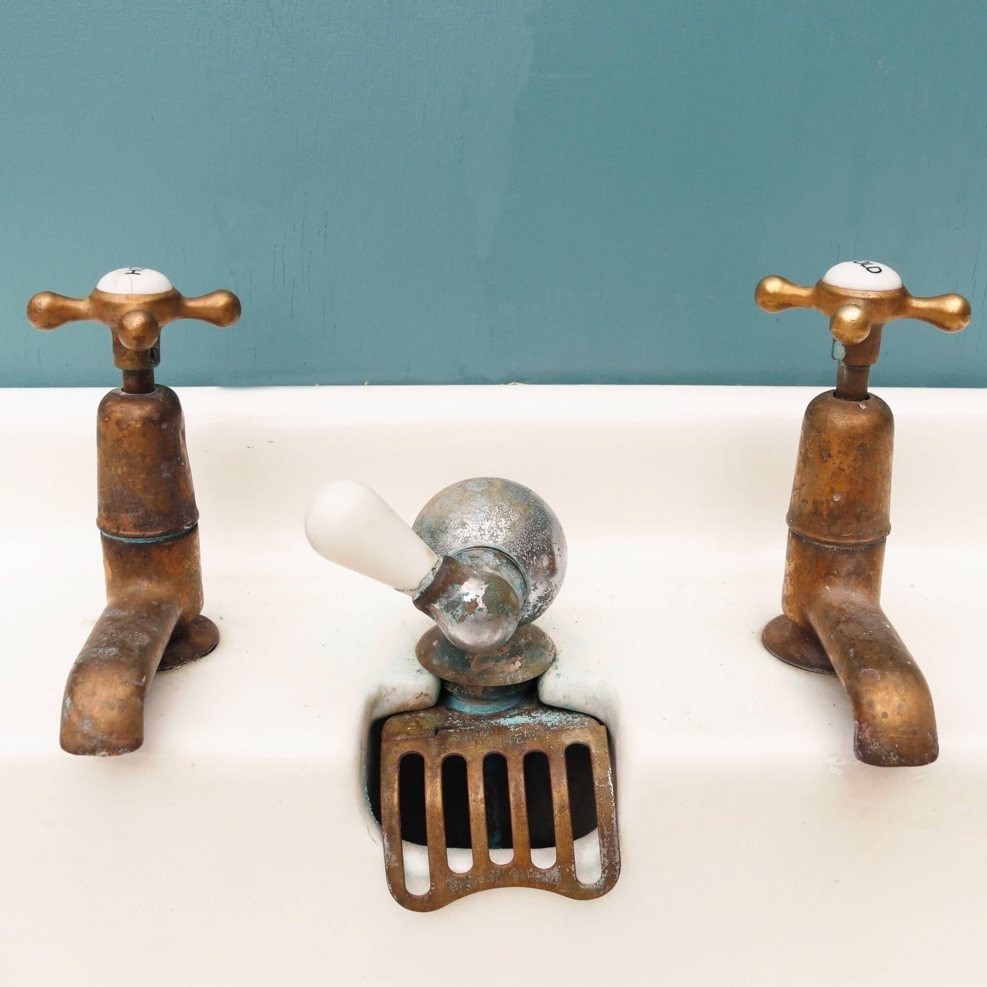 Ceramic Reclaimed Art Deco Porcher Pedestal Sink
