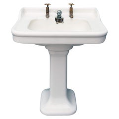Lavabo de Pedestal Porcher Art Decó Recuperado