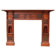 Reclaimed Arts 
Crafts Style Walnut Mantel