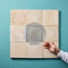 Reclaimed Black and White Circle Pattern Encaustic Tiles 1.4 m2 (15 ft2)