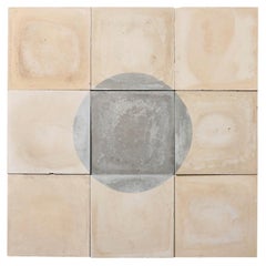 Reclaimed Black and White Circle Pattern Encaustic Tiles 1.4 m2 (15 ft2)