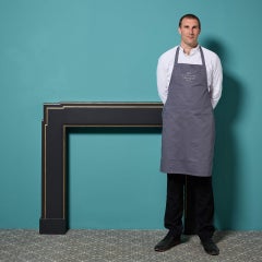 Reclaimed Black & Gold Painted Art Deco Fire Mantel