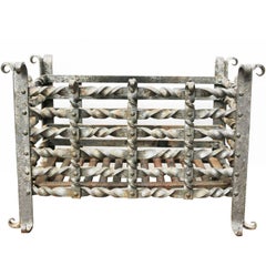 Used Reclaimed Blacksmith Made Wrought Iron Fire Basket