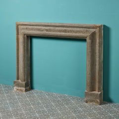 Reclaimed Bolection Style Limestone Fire Mantel