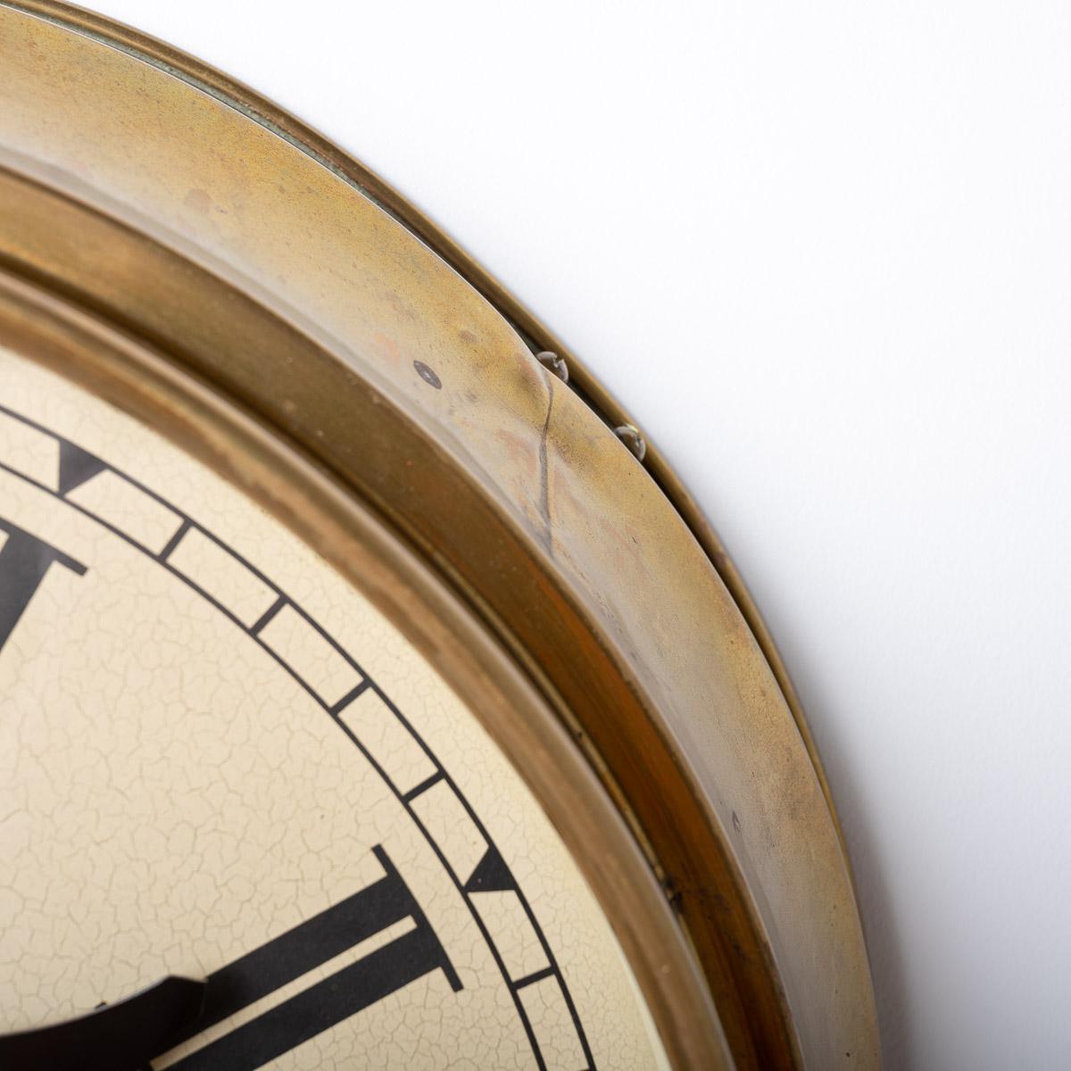 Reclaimed British Industrial Brass Wall Clock by Magneta London 3