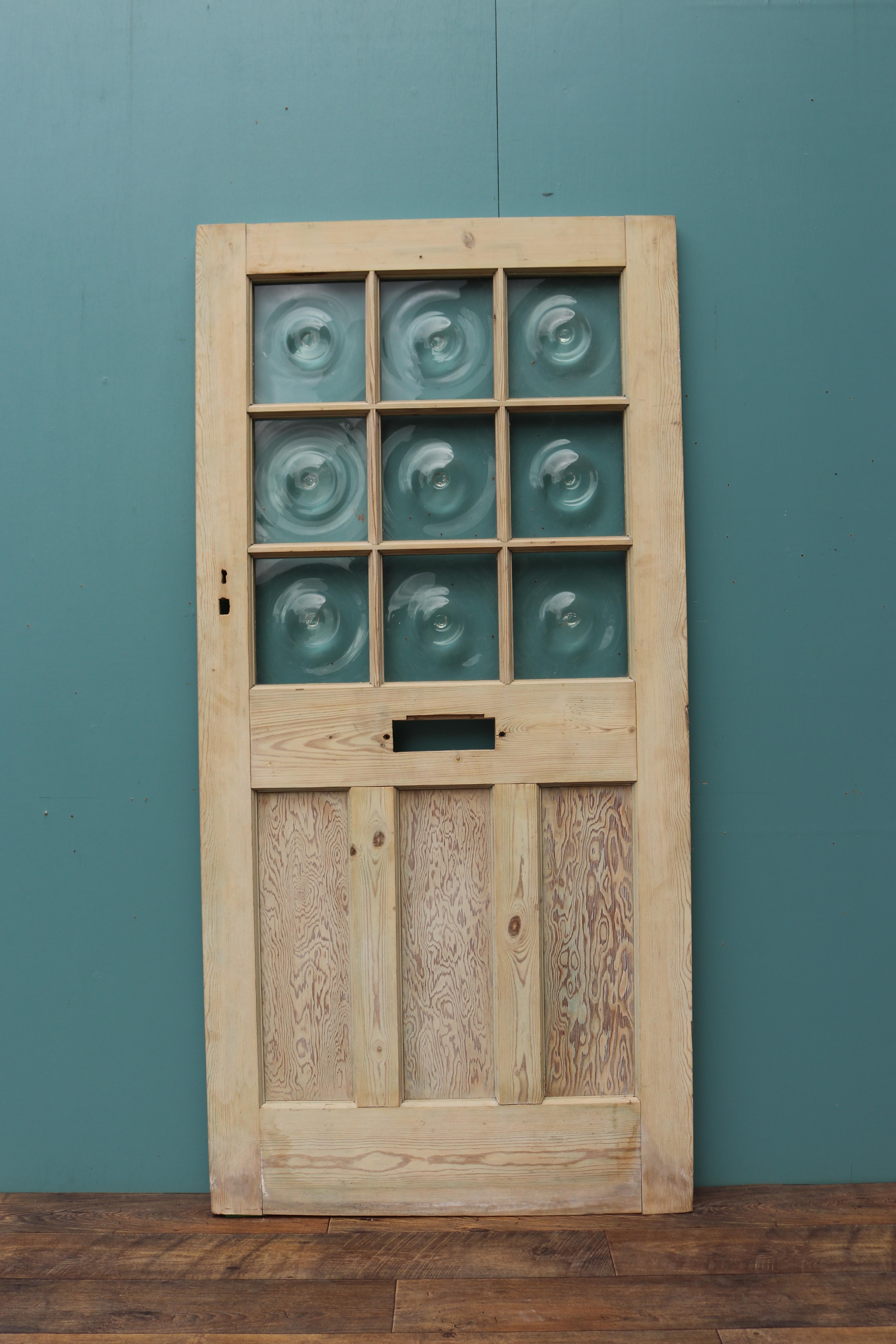 Reclaimed Bullseye Glass Door In Fair Condition In Wormelow, Herefordshire