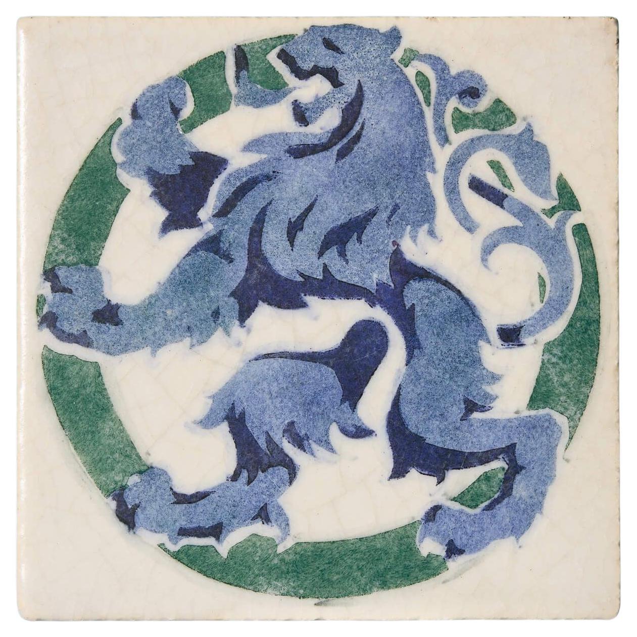 Reclaimed Carter & Co Tile of Heraldic Lion