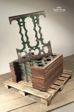 Reclaimed Cast Iron Balcony Railing Panels, 20th Century